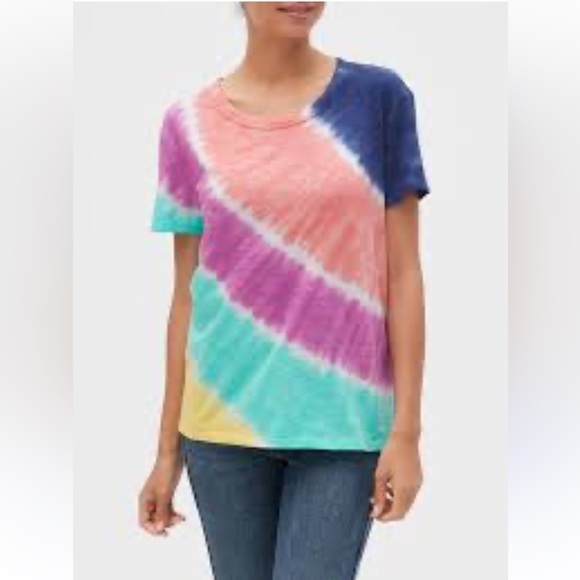 GAP Tops - GAP Colorful Tie-Dye Short Sleeve Tee